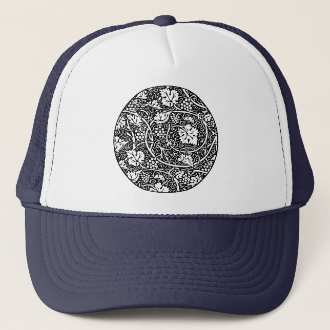 Casquette William Morris Vin de raisin noir blanc (Devant)