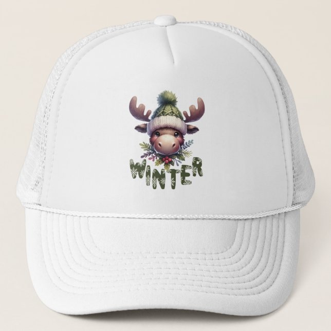 Casquette Winter Moose Theme (Devant)