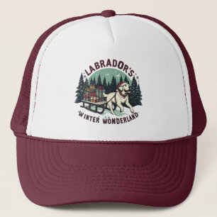 Casquette Winter Wonderland Vintage Labrador Chien Noël