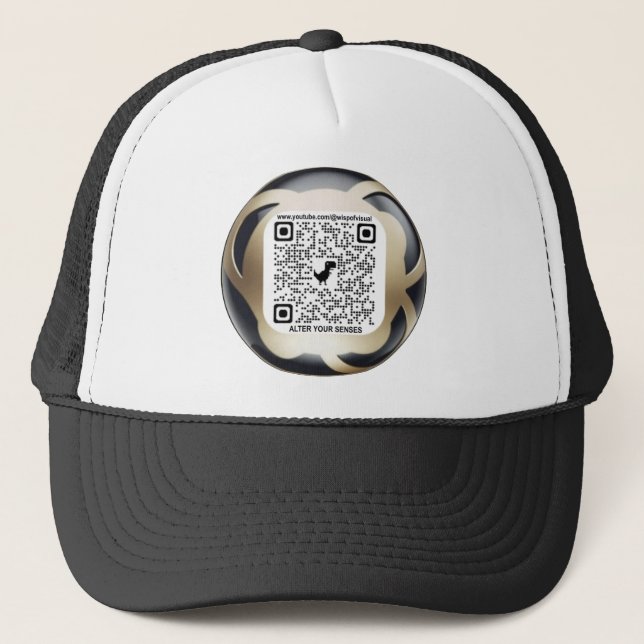 Casquette Wisp Of Visual Print Design avec code QR (Devant)