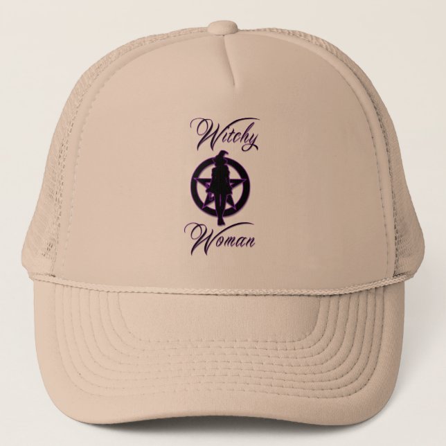 Casquette Witchy woman silhouette avec pentacle (Devant)