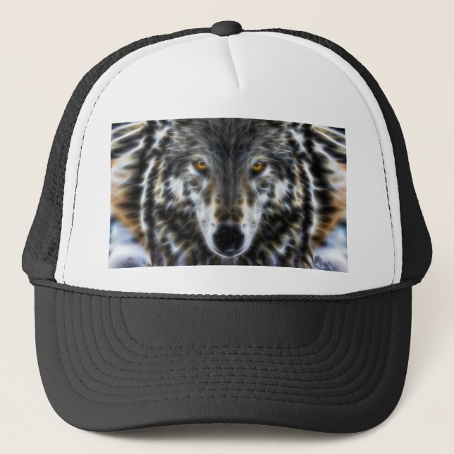 Casquette Wolf Portrait graphique inspiré (Devant)