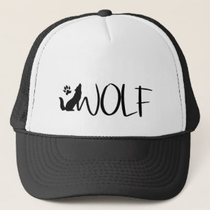 Casquette Wolf Text Animal Track Graphisme