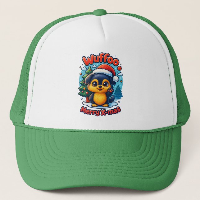 Casquette Wuffoo Molli Merry X-mas Kawaii 3D Holiday (Devant)