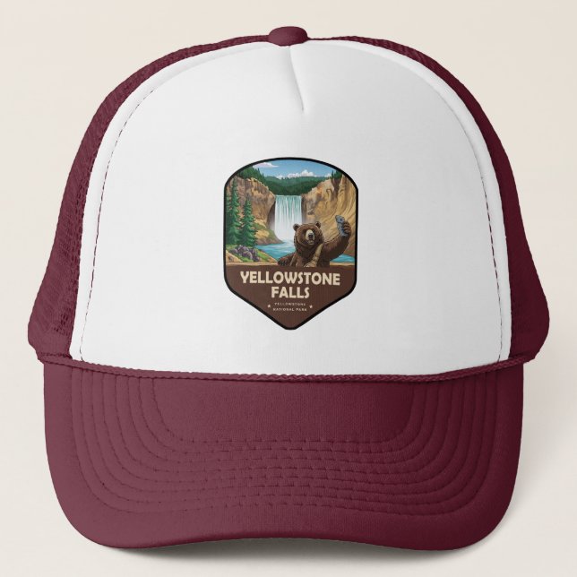 Casquette Yellowstone Falls Bear Selfie Shield (Devant)