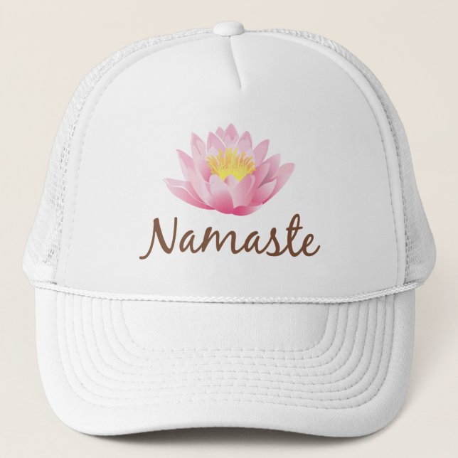 Casquette Yoga de fleur de Namaste Lotus (Devant)