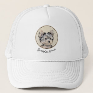 Casquette Yorkshire Terrier Puppy Peinture Chien original