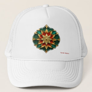 Casquette Yuletide Opulence : Threads dorés de Noël