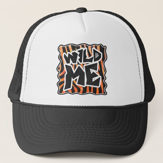 Casquette Zèbre de Black et Orange Wild Me (Devant)