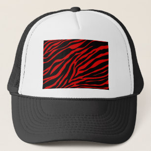 Casquette zèbre rouge