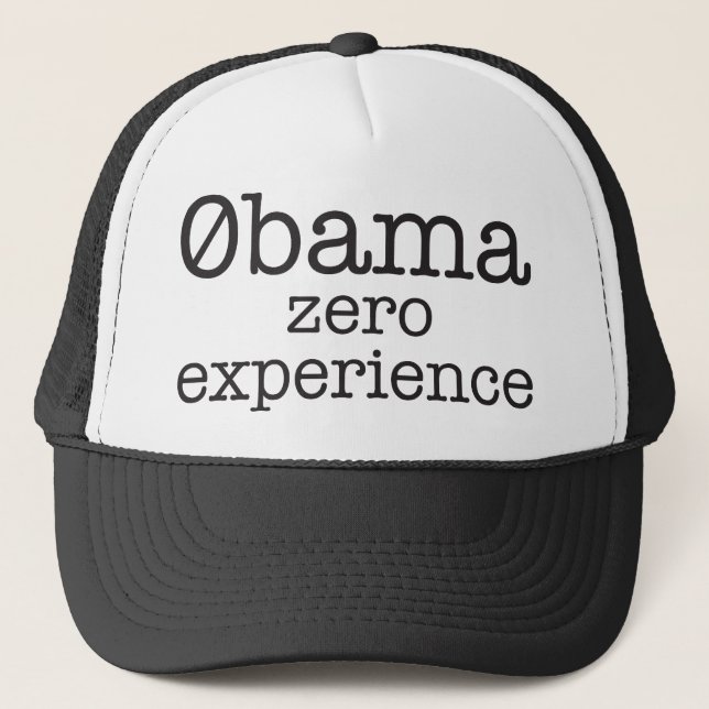 Casquette zéro d'expérience de Zerobama Obama (Devant)