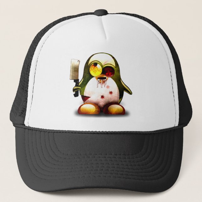 Casquette Zombi Tux (Linux Tux) (Devant)