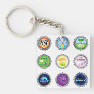 Casquettes de bouteille de soda colorée