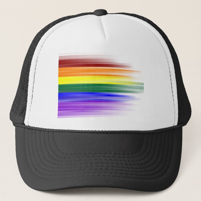 Casquettes de camionneur de drapeau d'arc-en-ciel (Devant)