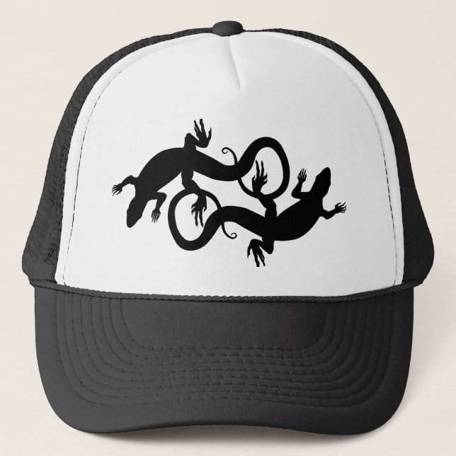 Casquettes de camionneur de lézard de casquettes (Devant)