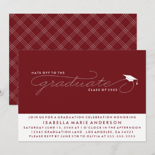CASQUETTES DE L'ENTRÉE AU DIPLÔME INVITATION À L