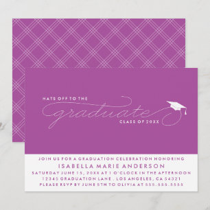 CASQUETTES DE L'ENTRÉE AU DIPLÔME INVITATION À L