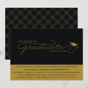 CASQUETTES DE L'ENTRÉE AU DIPLÔME INVITATION À L