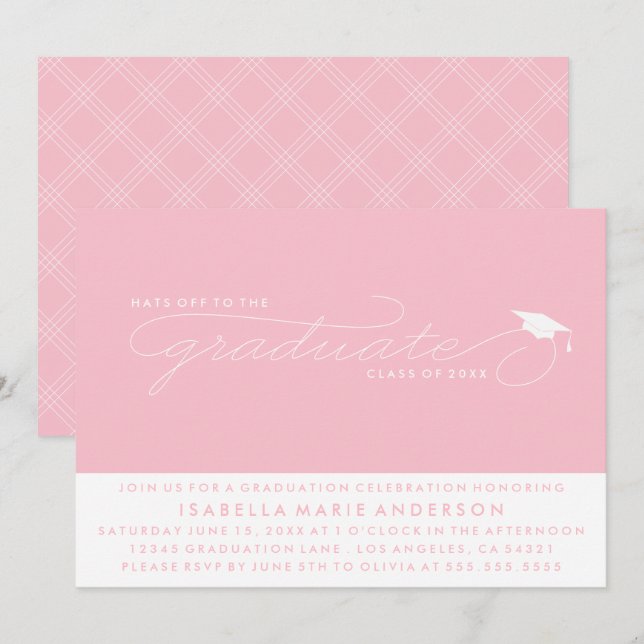 CASQUETTES DE L'ENTRÉE AU DIPLÔME | INVITATION À L (Devant / Derrière)