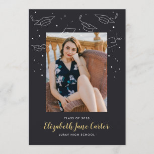 Casquettes et faire-part d'obtention du diplôme de