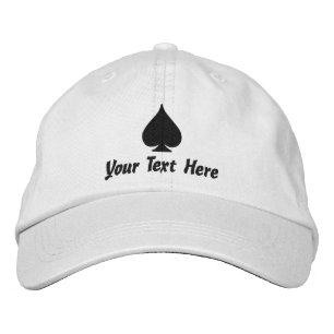 Casquettes faits sur commande d'as de pique pour