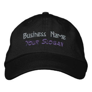 Casquettes noires personnalisées avec texte de nom