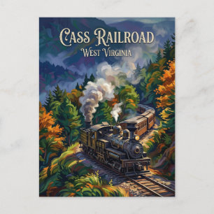 Cass Scenic Railroad State Park West Virginia Postkarte
