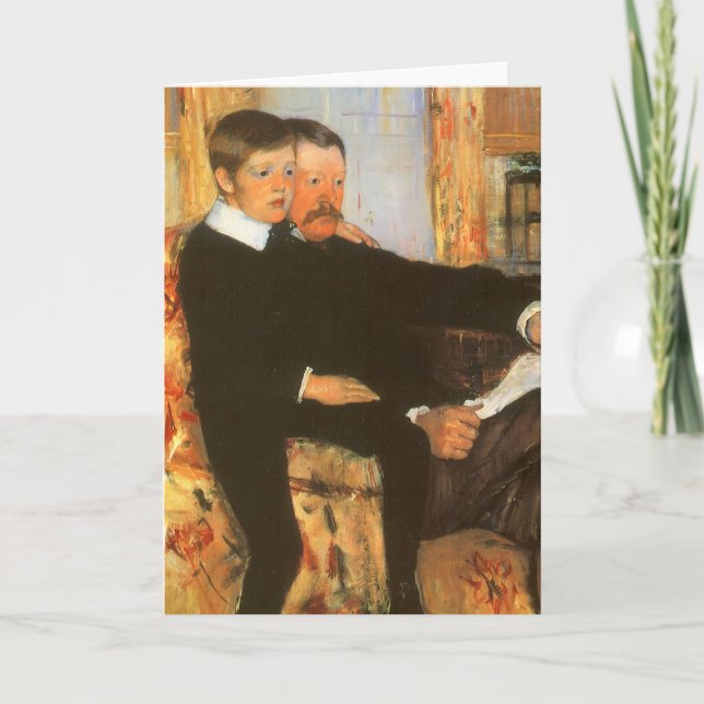 Cassat-Portrait; Vater und Sohn Karte (Vorderseite)