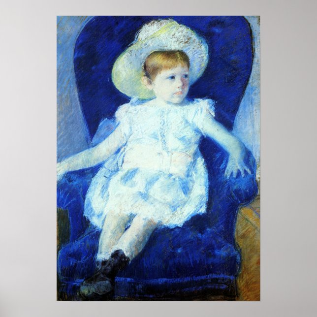 Cassatt - Elsie in Blue Chair 1880 Poster (Vorne)