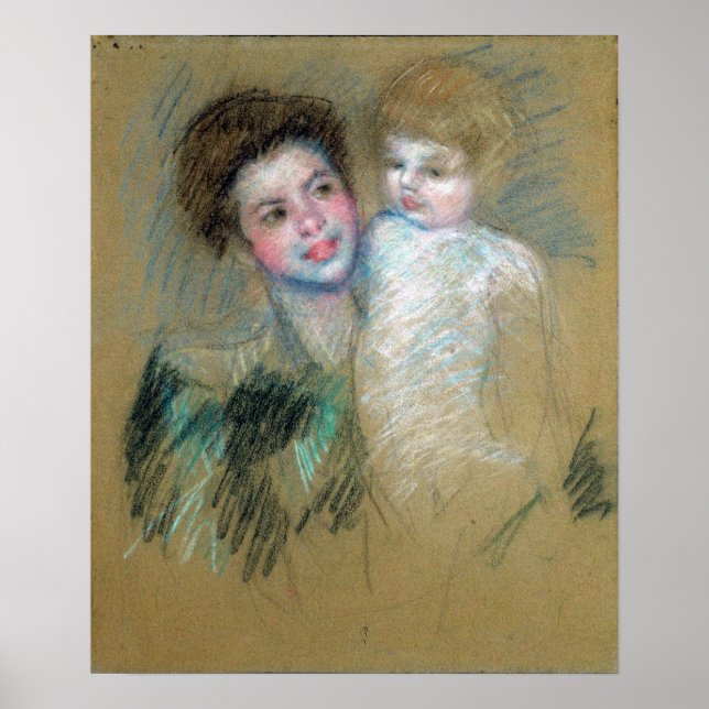 Cassatt - Mutter und Kind Poster (Vorne)