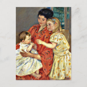 Cassatt - Mutter und Sara bewundern das Baby, Postkarte