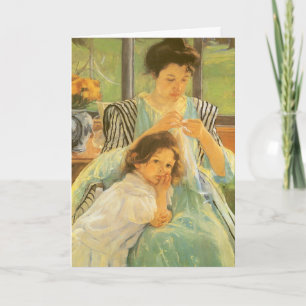 Cassatts junge Mutter nähen, glücklicher Muttertag Karte