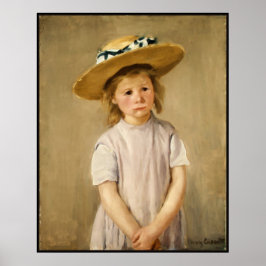 Cassatts Kind in Strohhut - mit einem süßen Lächel Poster