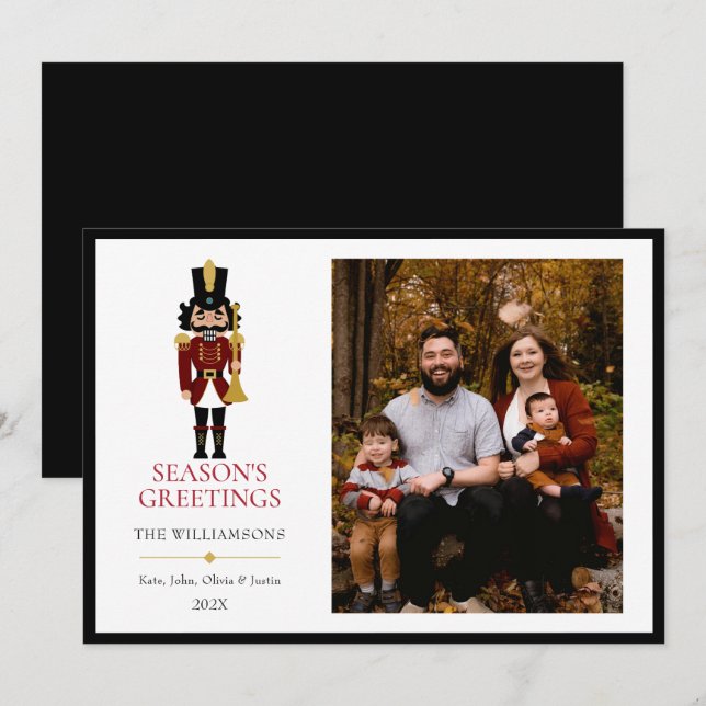 Casse-Noisette fantaisiste en carte de vacances à  (Devant / Derrière)