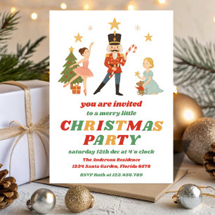 Casse-Noisette Rétro Invitation de Fête de Noël Mo