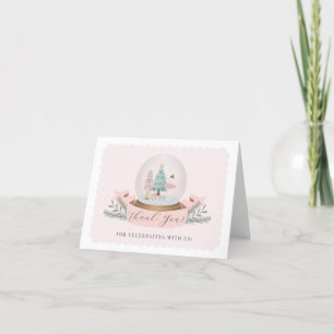 Casse-noisette rose carte de remerciements anniver