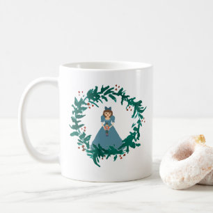 Casse-noisette Wreath Peinture de café de Noël Mug
