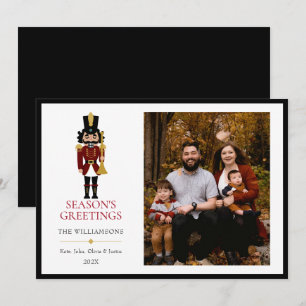 Casse-noix en noir plat carte de vacances