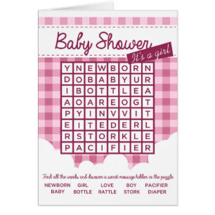 casse-tête baby shower fille