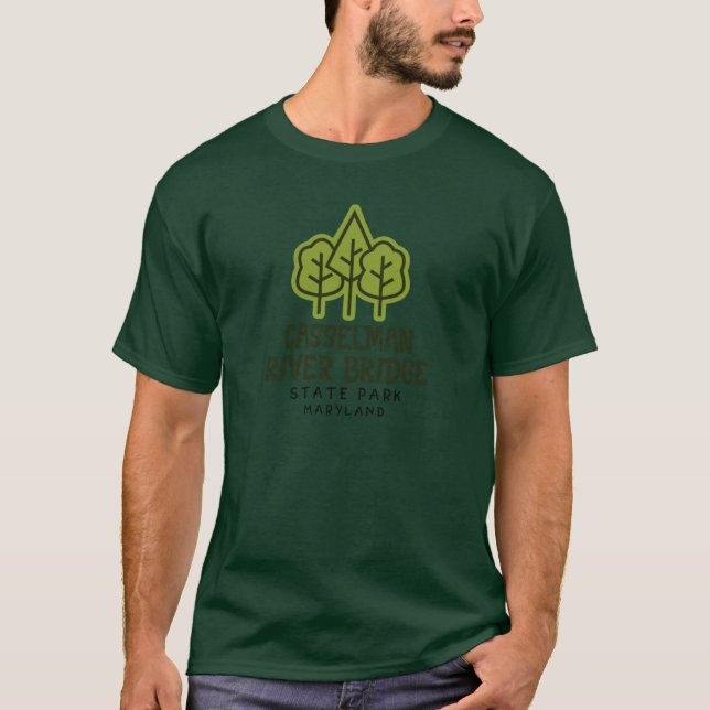 Casselman River Bridge Staat Park Maryland Trees T-Shirt (Vorderseite)