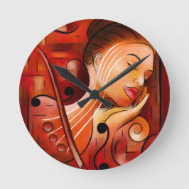 Casselopia - Violin dream Runde Wanduhr