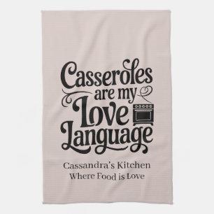 Casseroles sind meine Liebe, die Sprache des benut Geschirrtuch