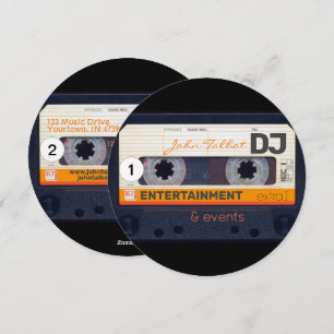 Cassette de bande audio 80s DJ Cartes de visite R2