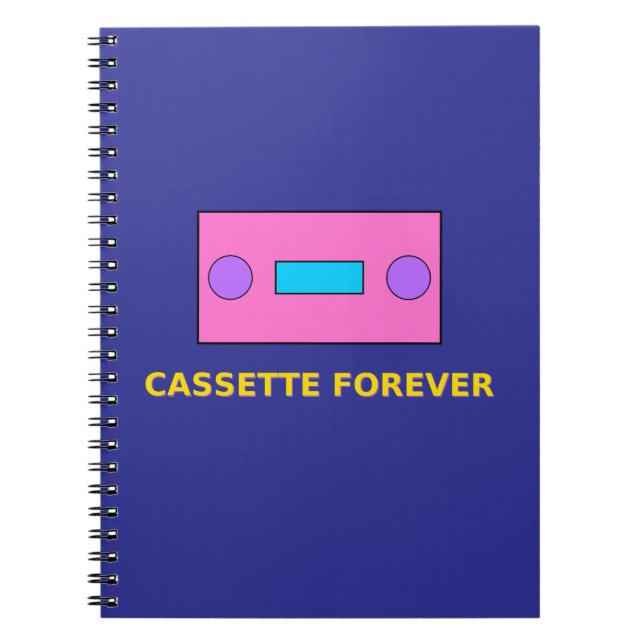 Cassette Forever - Retro-Tape-Pixel-Design Notizblock (Vorderseite)