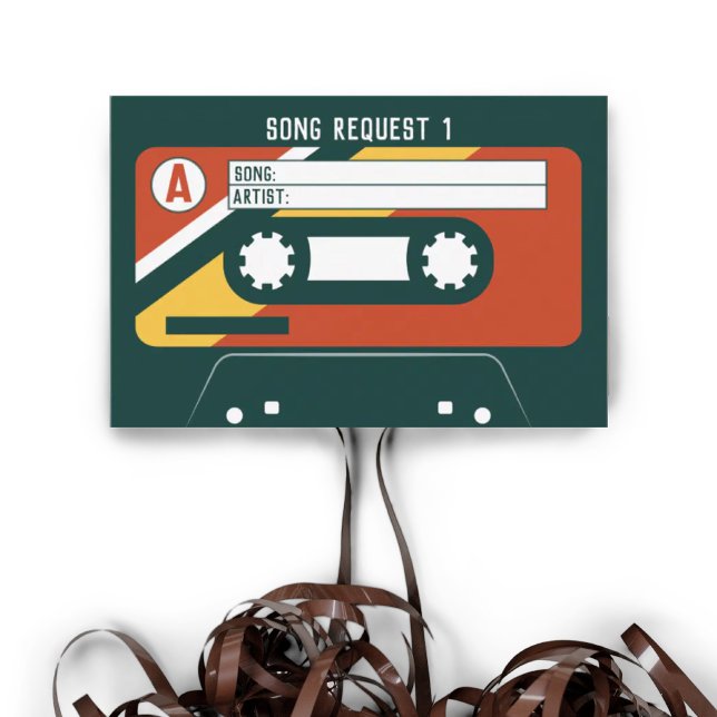 CASSETTE SONG REQUEST CARD MITTEILUNGSKARTE (Von Creator hochgeladen)