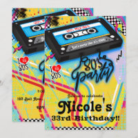 Cassette Tape 80's Theme Birthday Party in den 198
