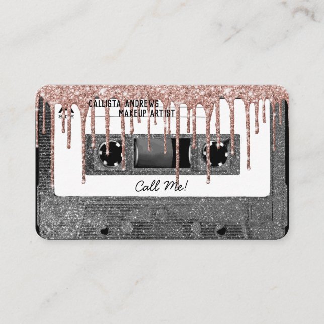 Cassette-Tape-Mixtape für den Tropfen des Silver G Visitenkarte (Vorderseite)