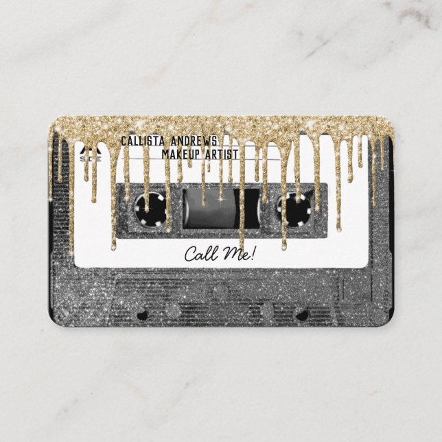 Cassette-Tape-Mixtape für den Tropfen des Silver G Visitenkarte (Vorderseite)