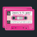 CASSETTE TAPE Moderne Vintage Diskothek Geburtstag Einladung<br><div class="desc">von kat massard >>> https://linktr.ee/simplysweetpaperie <<< Ein Retro-Kassettendesign für Ihren GEBURTSTAG - originelles Design perfekt für eine Vintage oder Disco 70er oder 80er Party TIP :: 1. Um Grafiken und Schriftart zu ändern/zu verschieben und mehr Text hinzuzufügen, klicken Sie auf den Button "Anpassen". - - - - - - -...</div>
