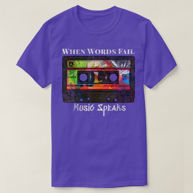 Cassette Tape Retro Music Rave House Techno Angesa T-Shirt (Design vorne)
